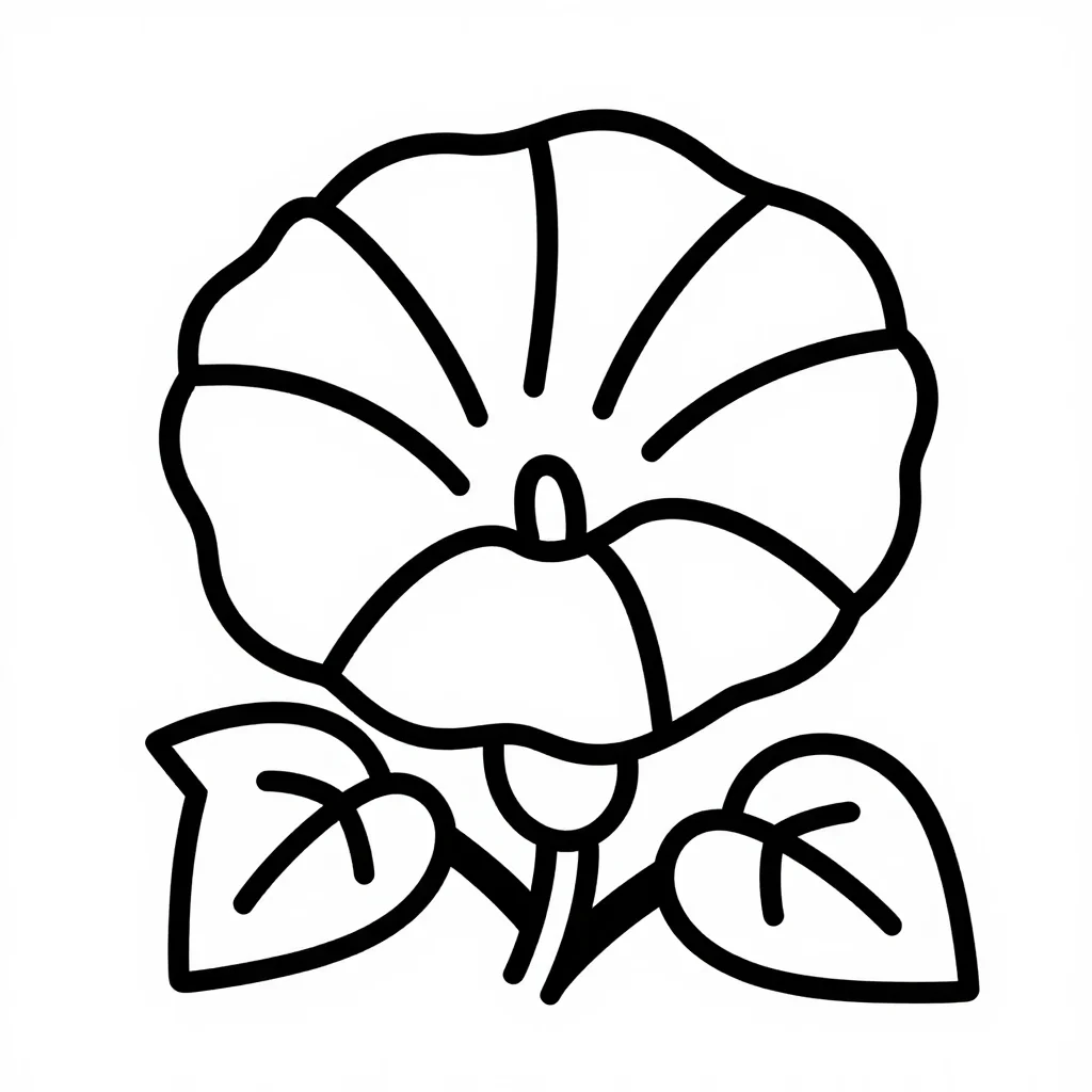 あさがおの塗り絵