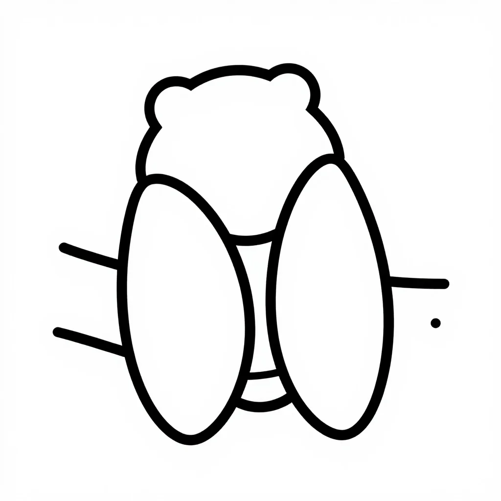 セミの塗り絵