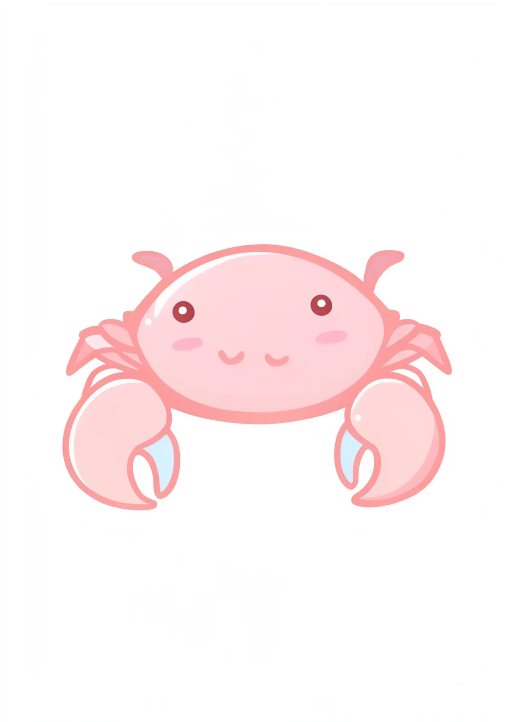 かにの塗り絵の見本
