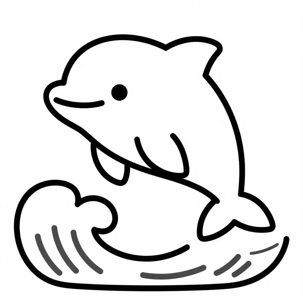 いるかの塗り絵