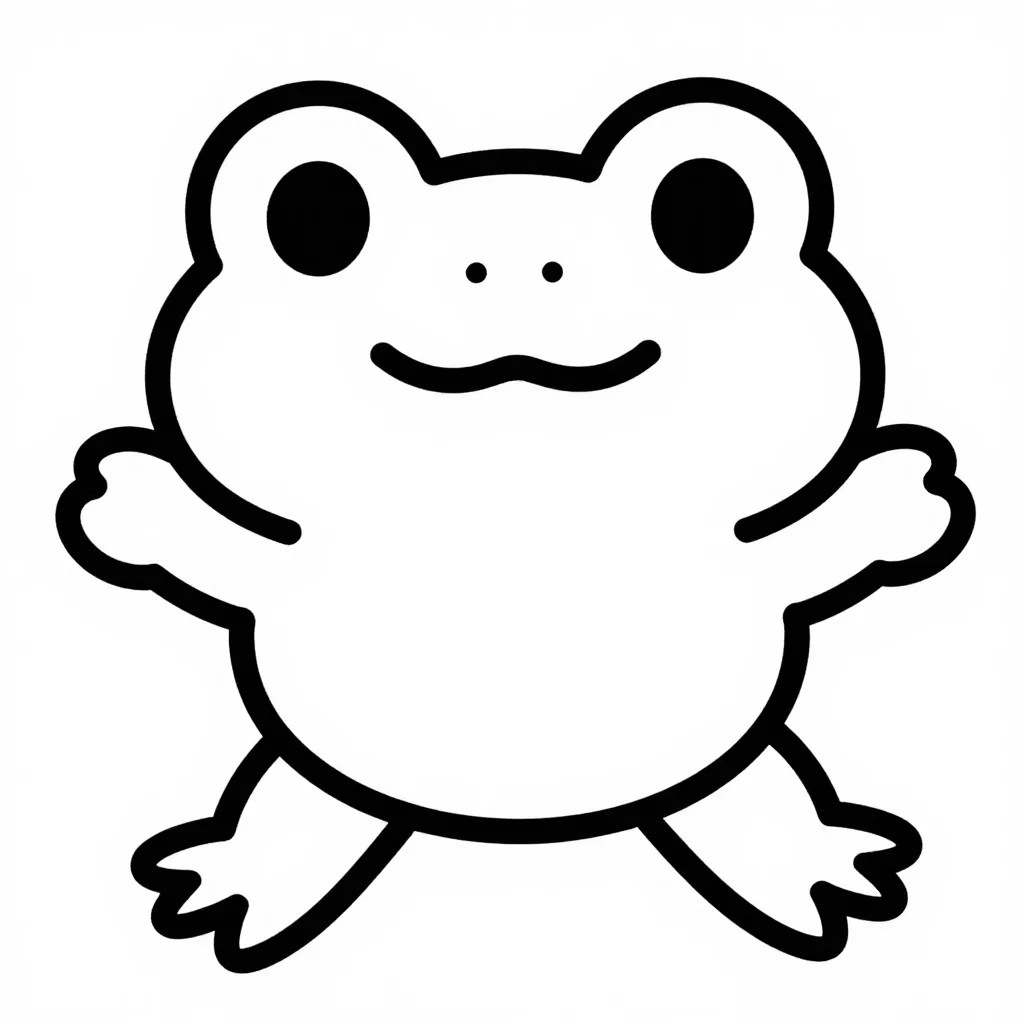 カエルの塗り絵
