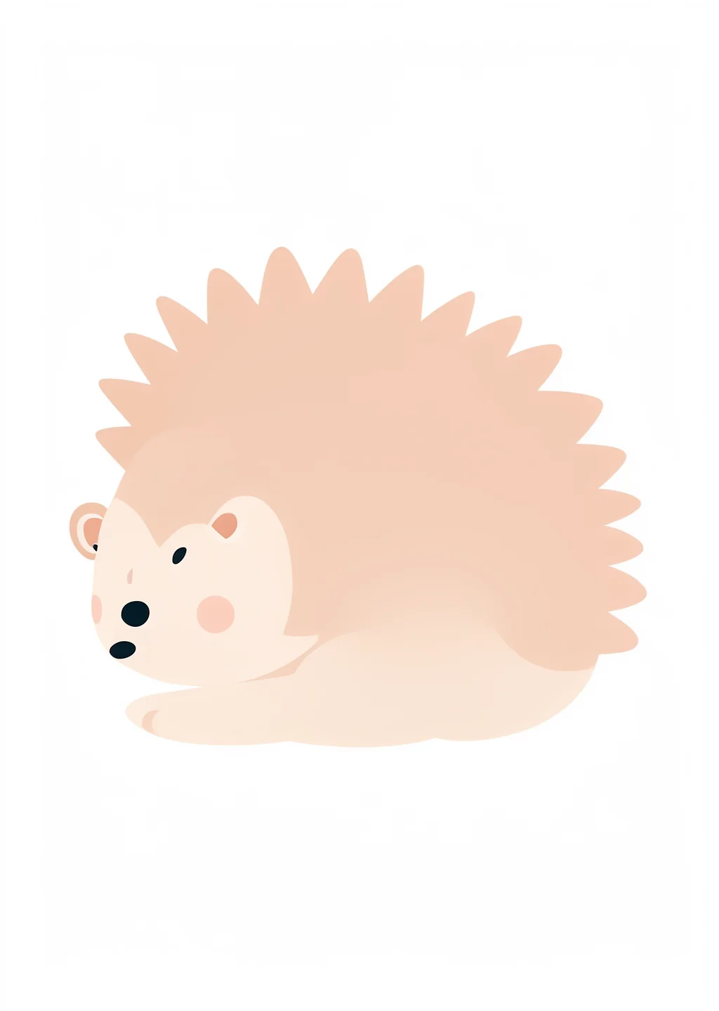ハリネズミの塗り絵の見本