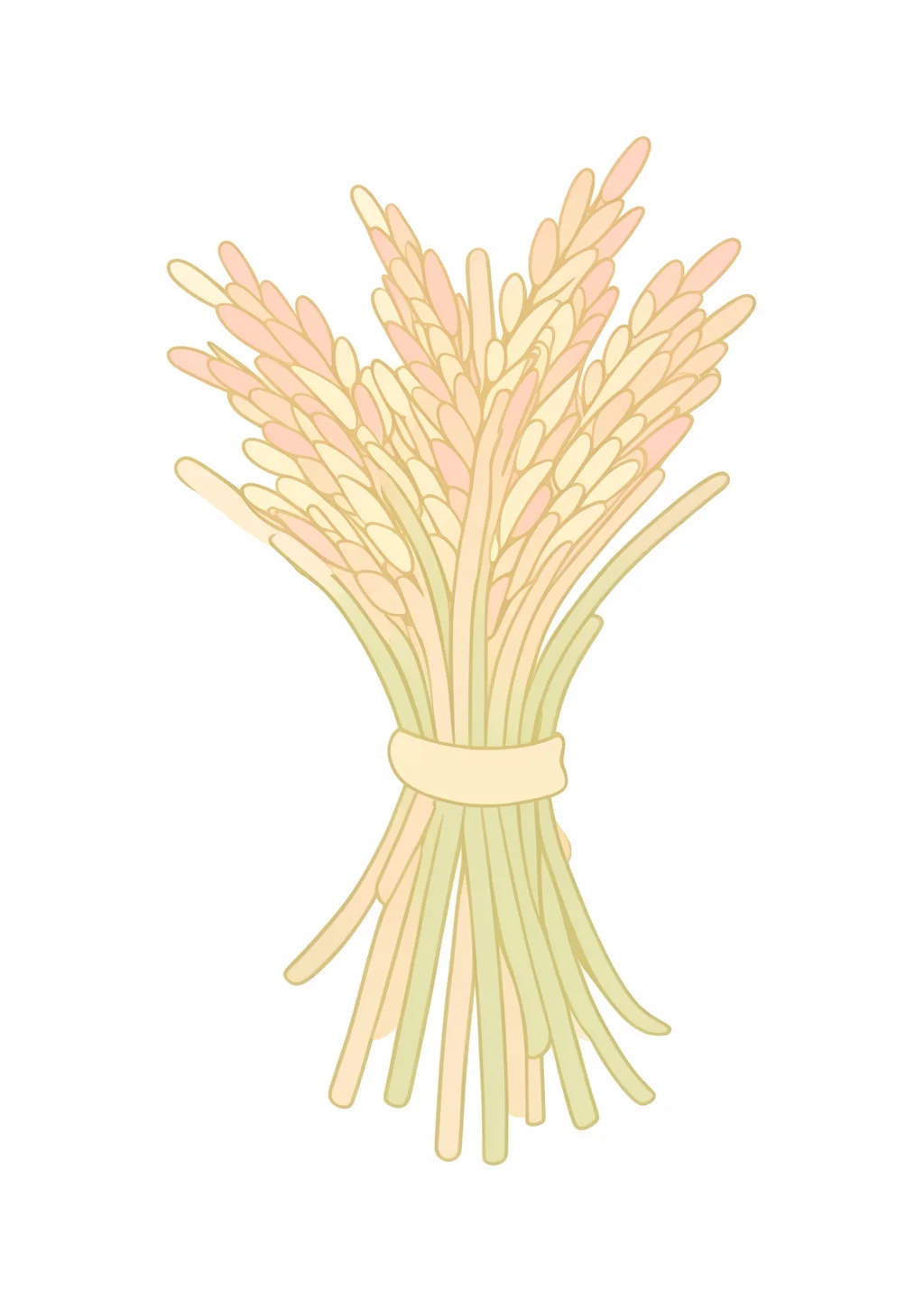 稲穂の塗り絵の見本