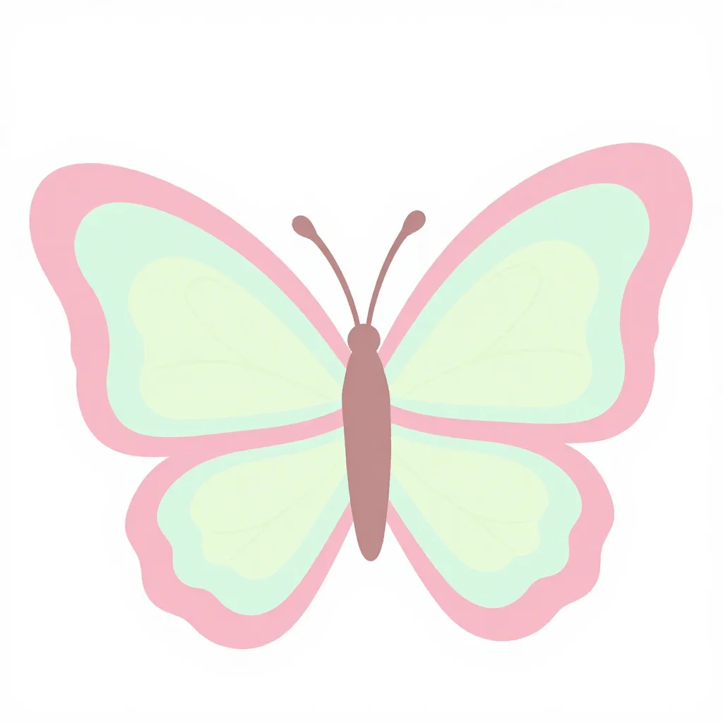 ちょうちょの塗り絵（高齢者向け・簡単）の見本