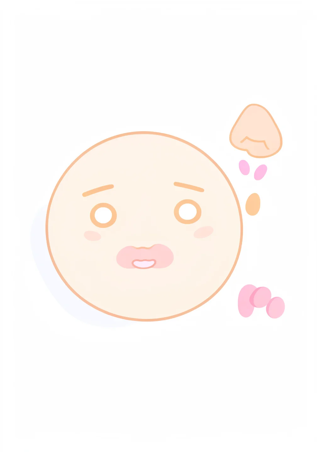 福笑いの塗り絵の見本
