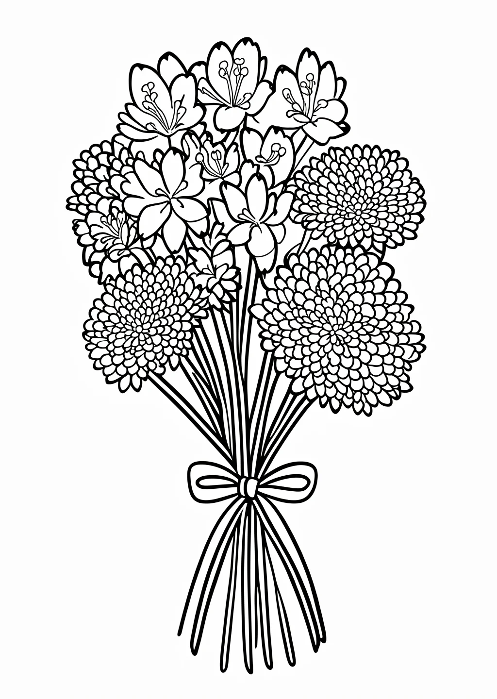 敬老の日の花束（りんどう・小菊）