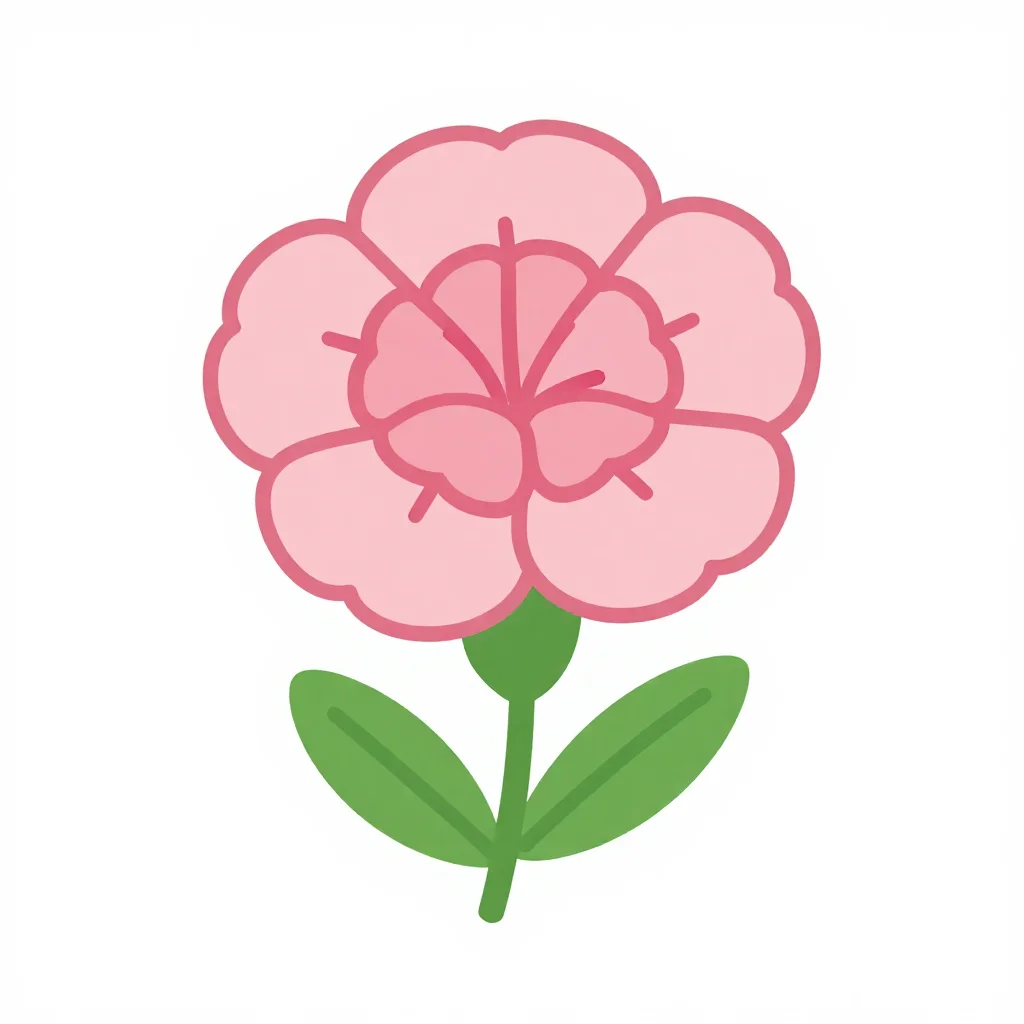 なでしこの花の塗り絵の見本