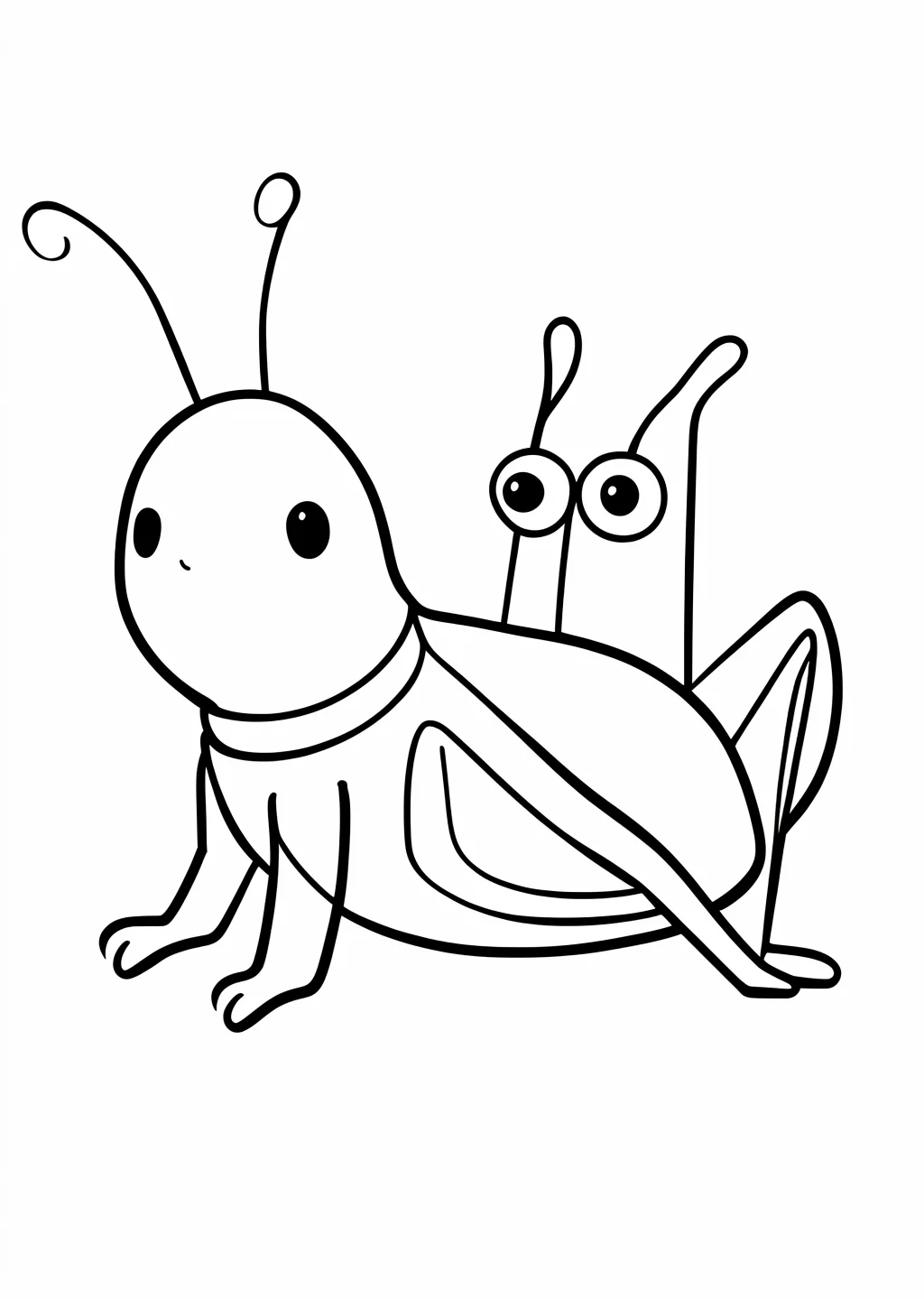 ばったの塗り絵