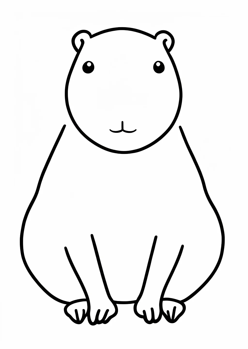 カピバラの塗り絵