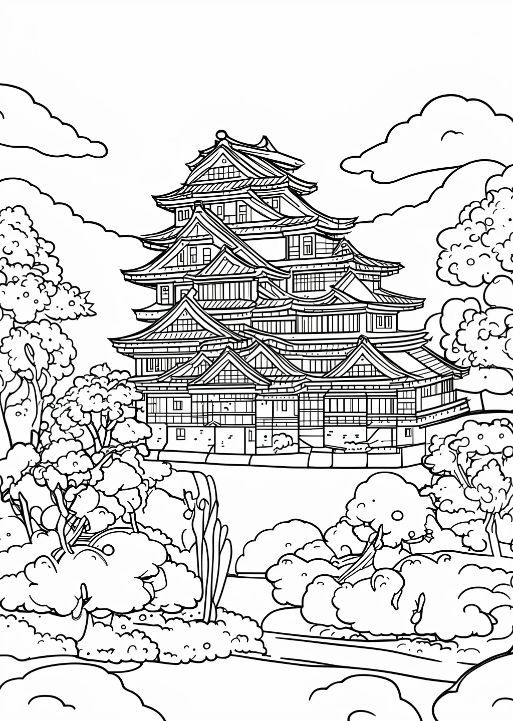 福山城の塗り絵