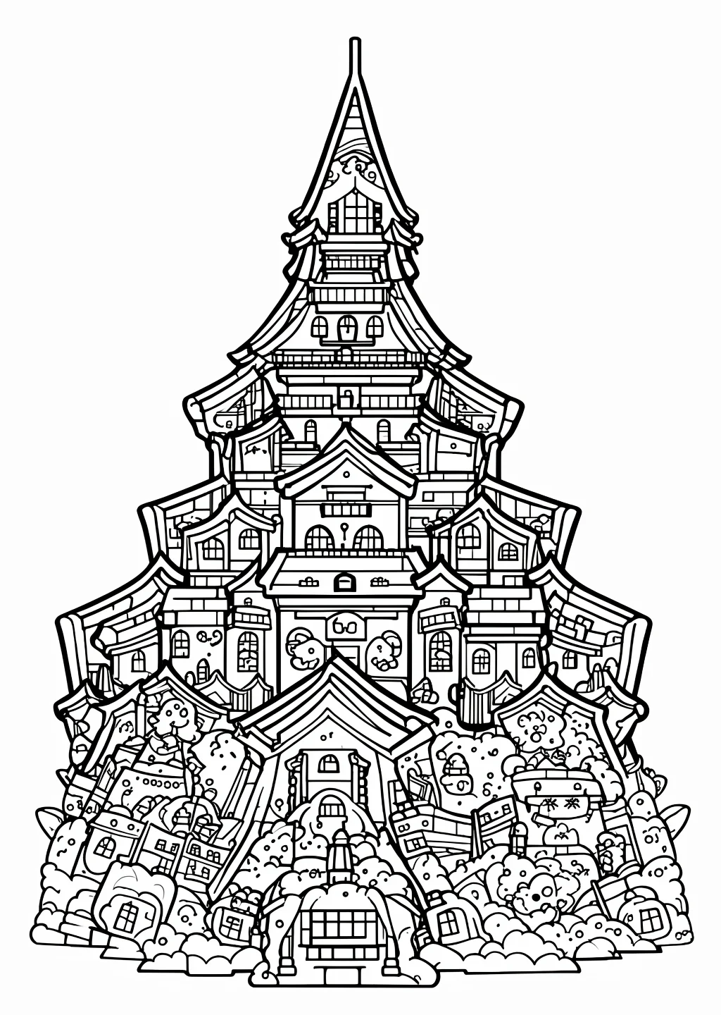 五稜郭の塗り絵