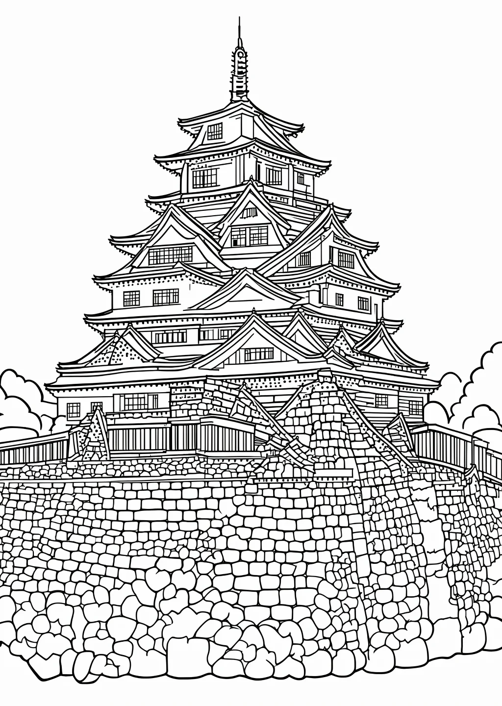 八王子城の塗り絵