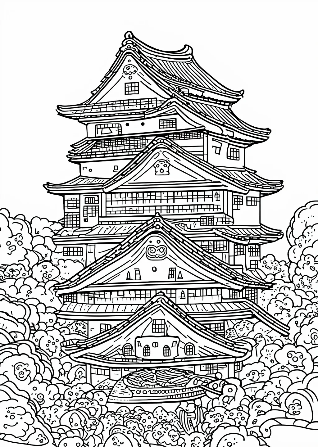 彦根城の塗り絵