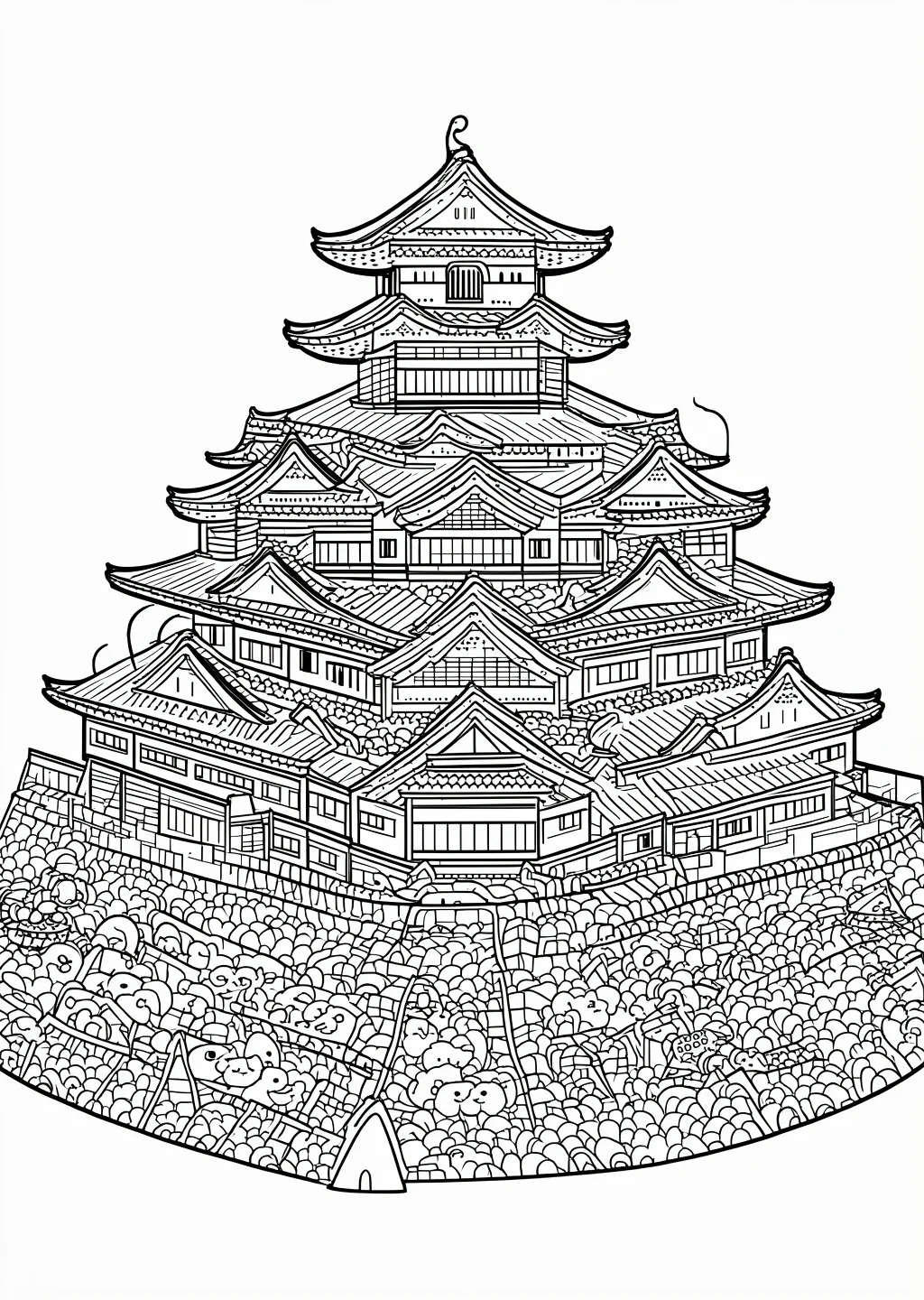 広島城の塗り絵