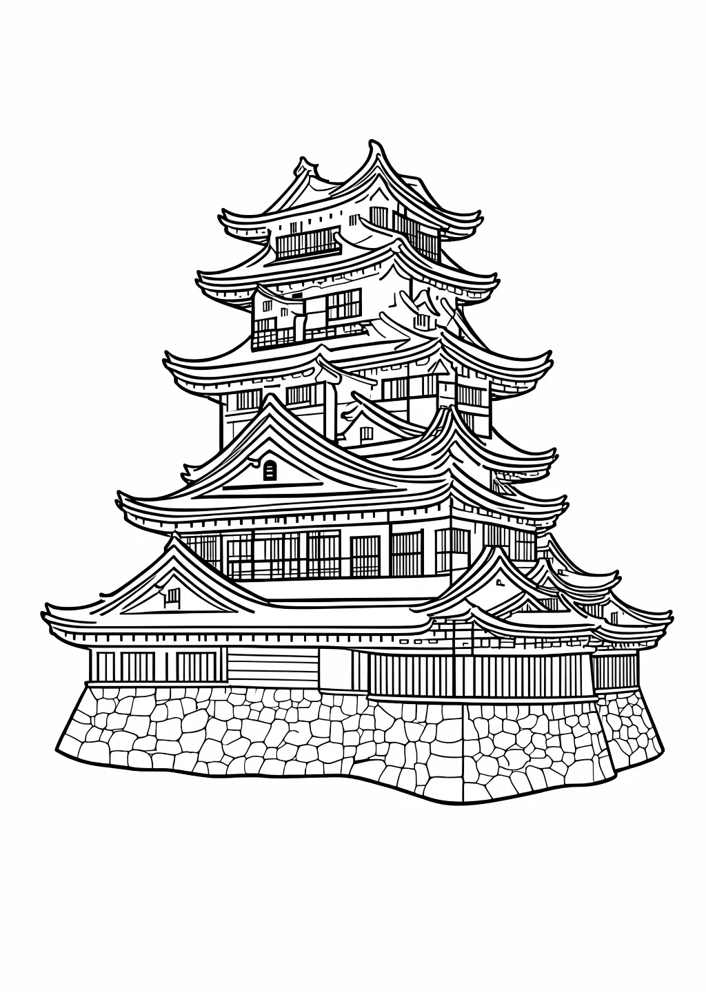 出雲城の塗り絵