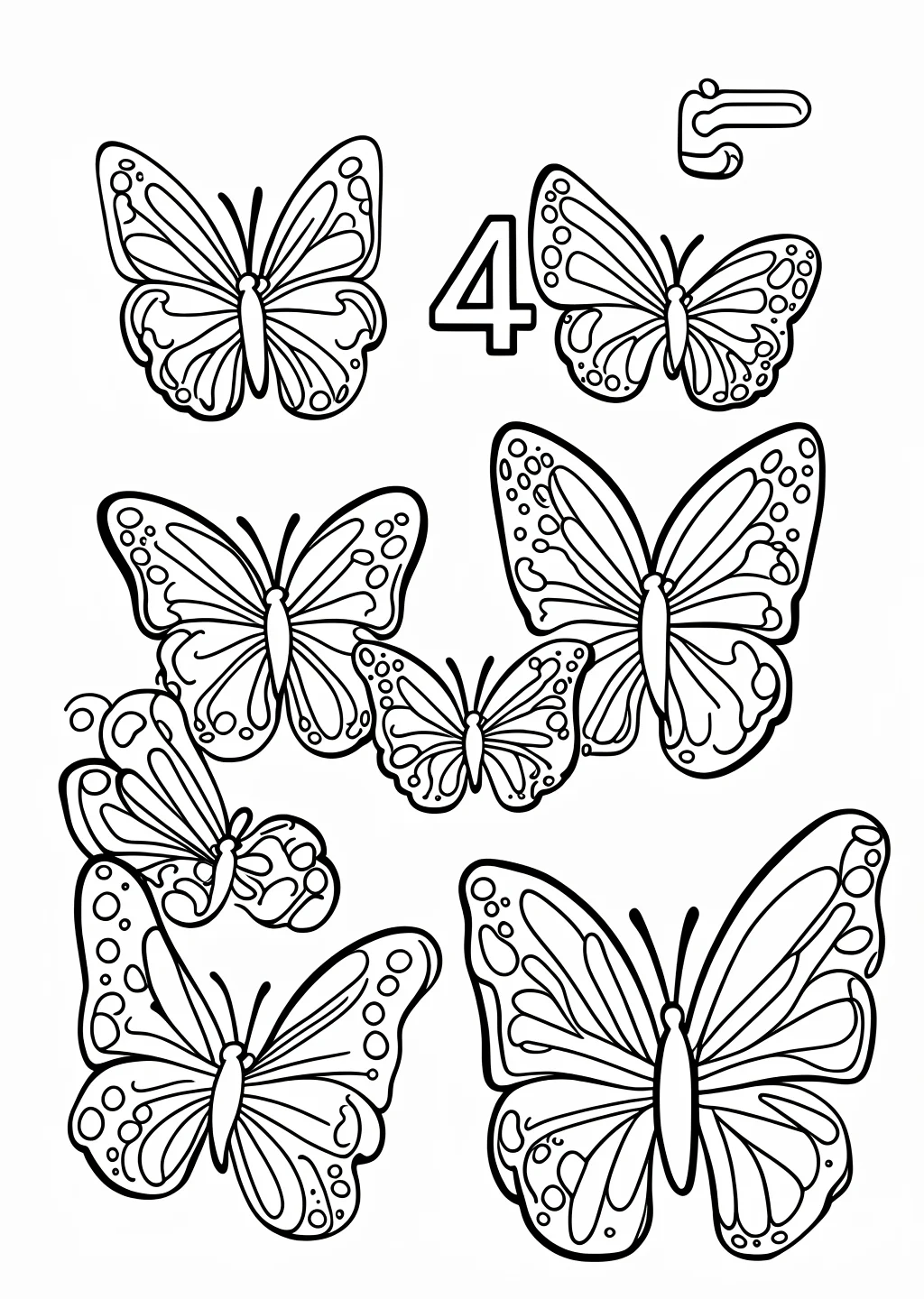 かずあわせ「4+5」の塗り絵