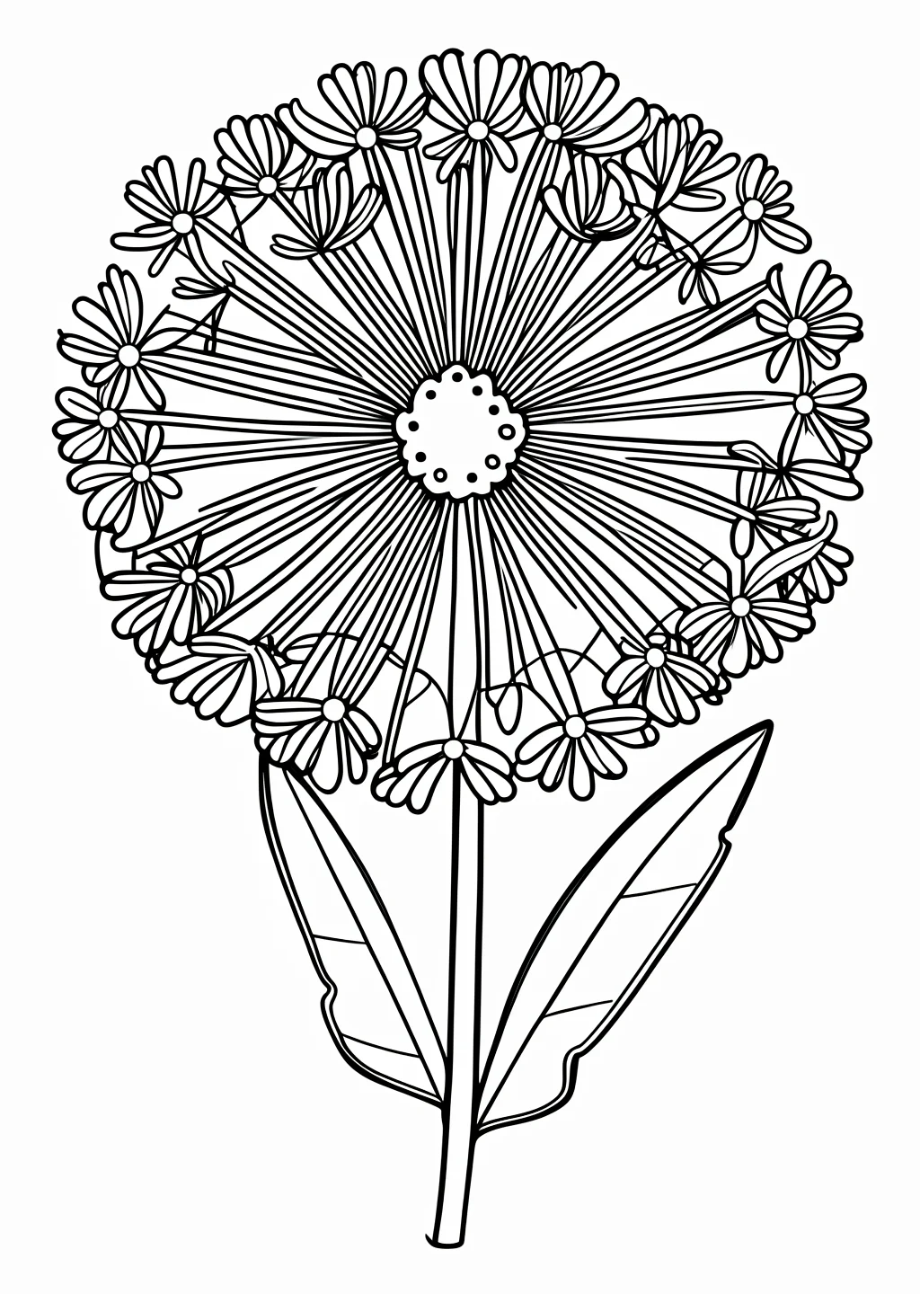 たんぽぽの塗り絵