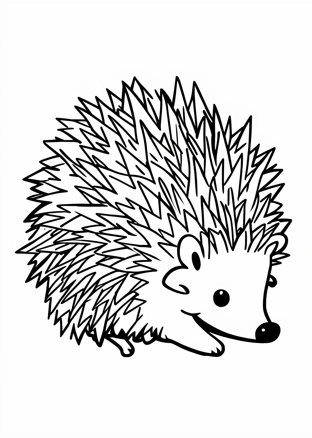ハリネズミの塗り絵