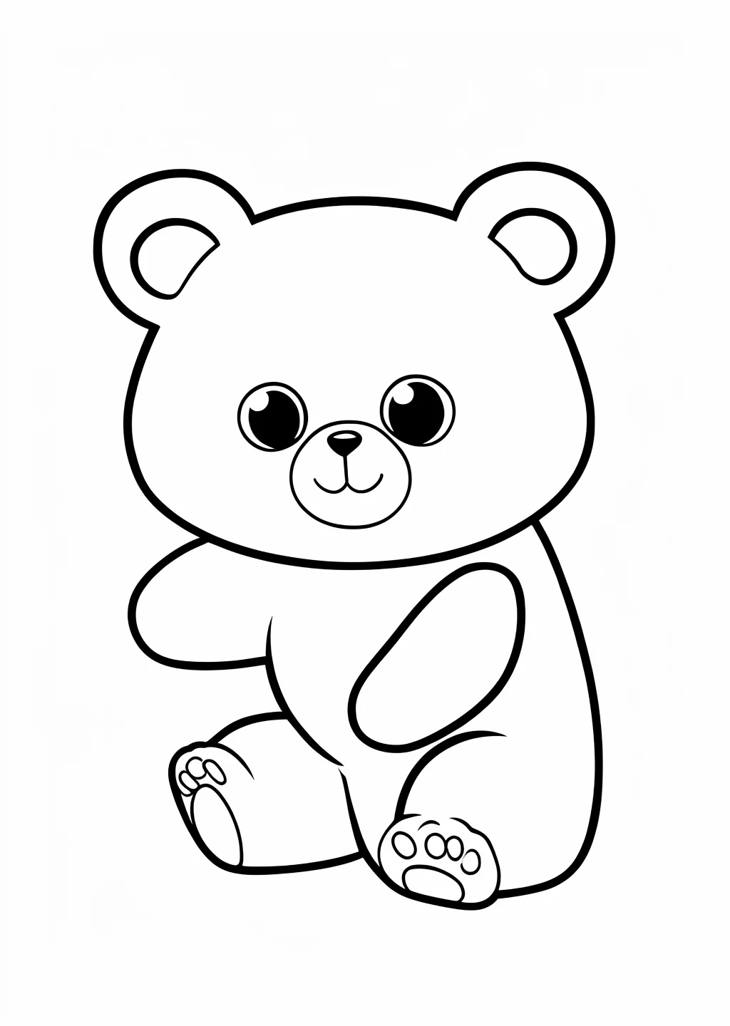 熊の赤ちゃんの塗り絵