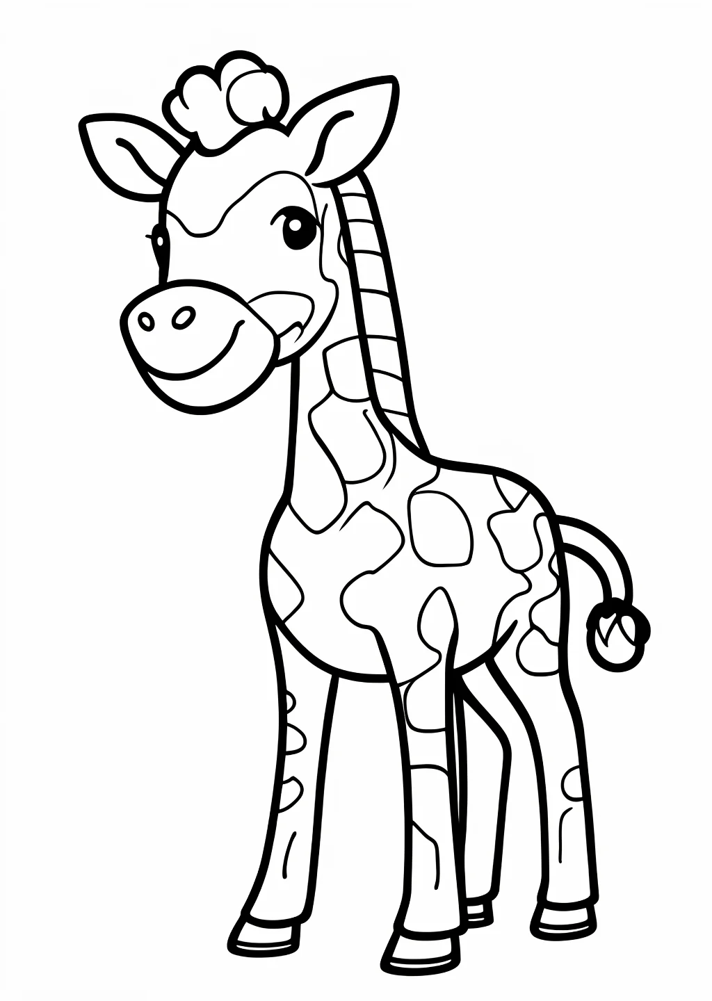 きりんの塗り絵