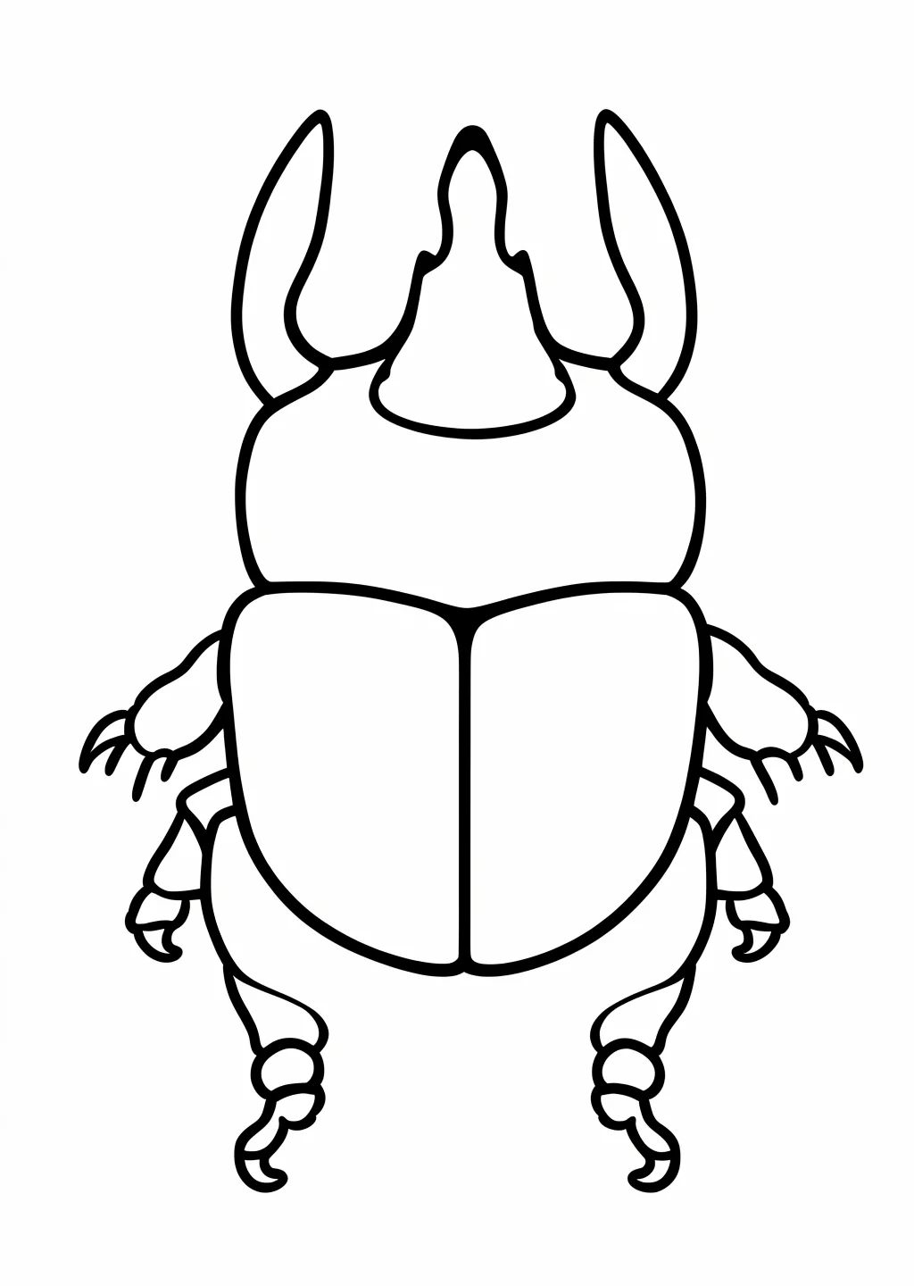 カブトムシの塗り絵