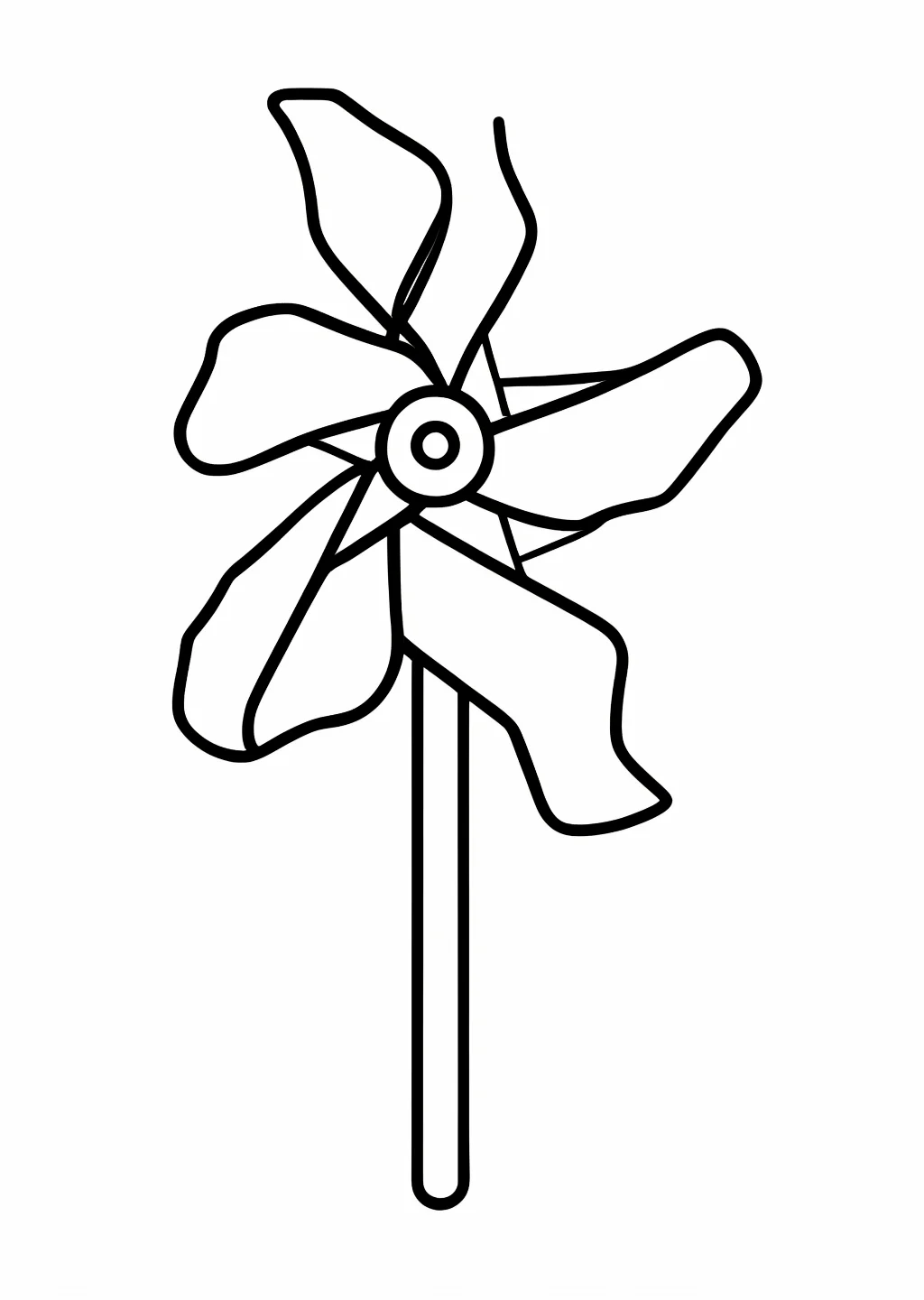 風車の塗り絵