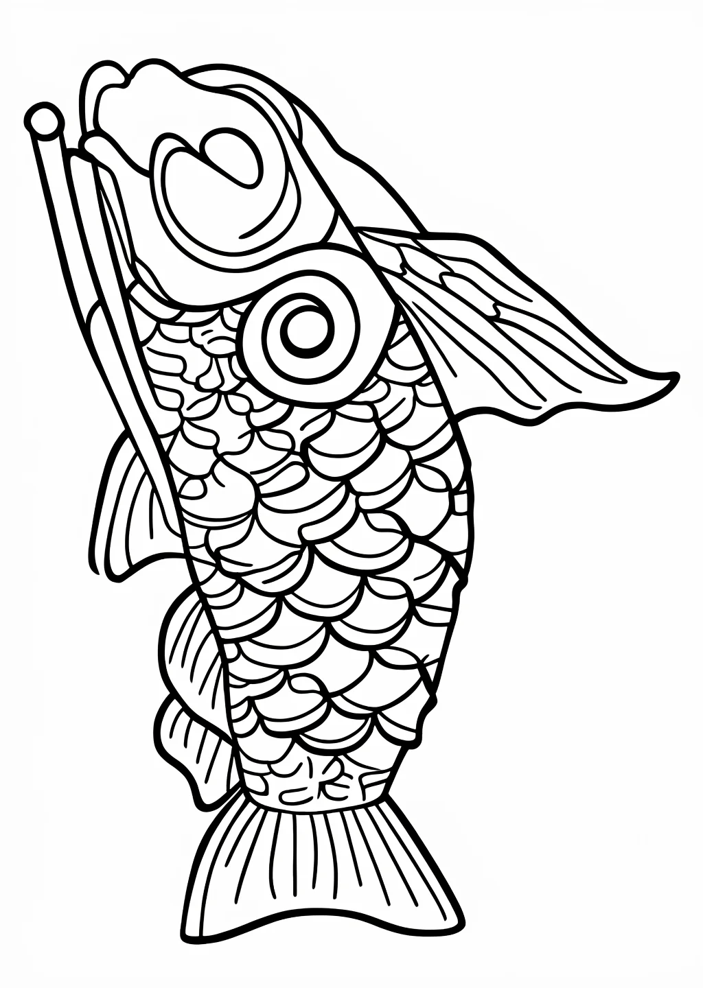 こどもの日・こいのぼりの塗り絵