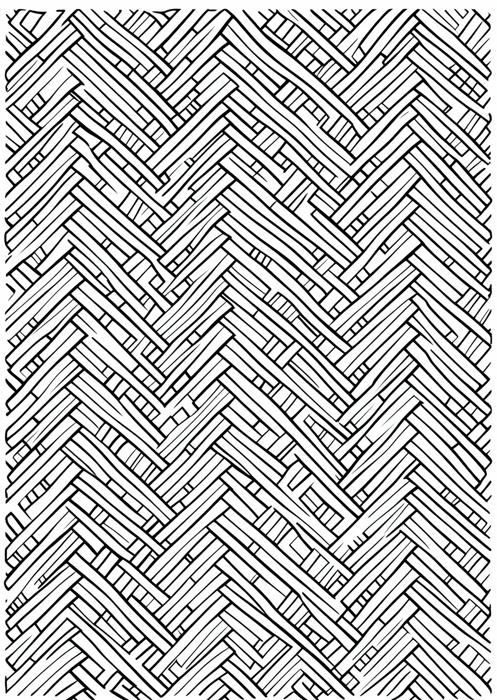 網代文様の塗り絵
