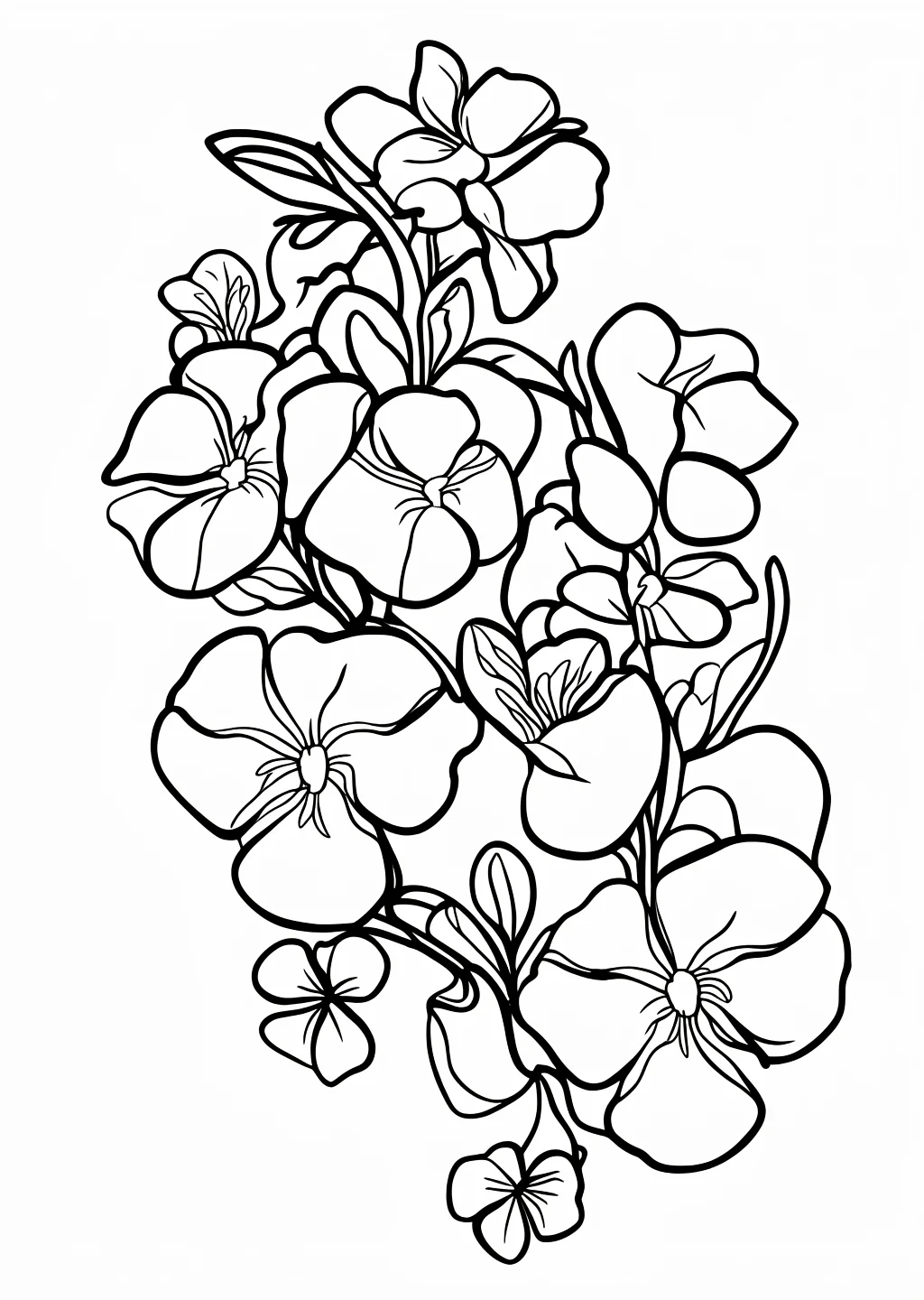 朝顔の塗り絵