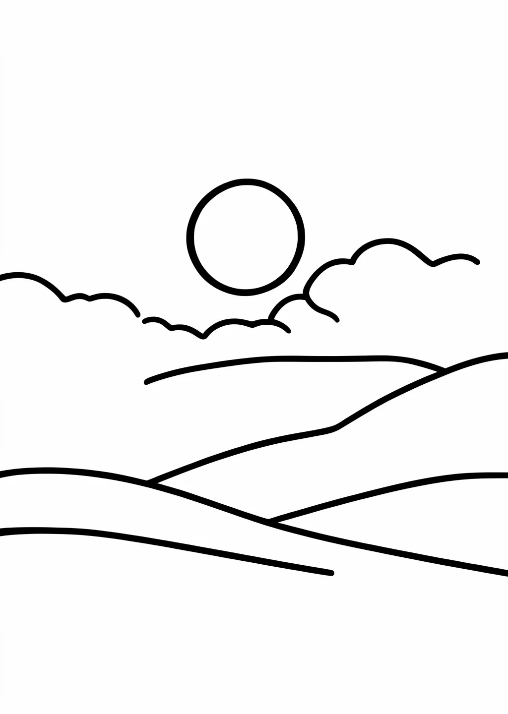 朝日の塗り絵