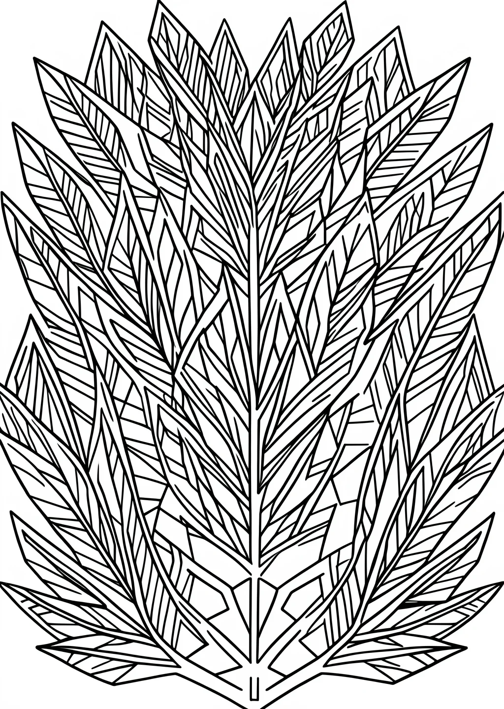 麻の葉文様の塗り絵