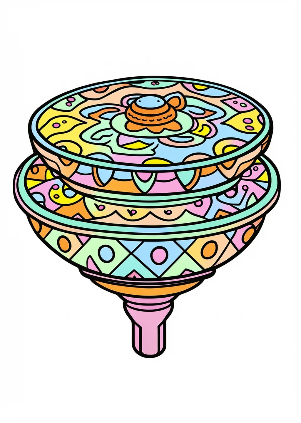 べーごまの塗り絵の見本