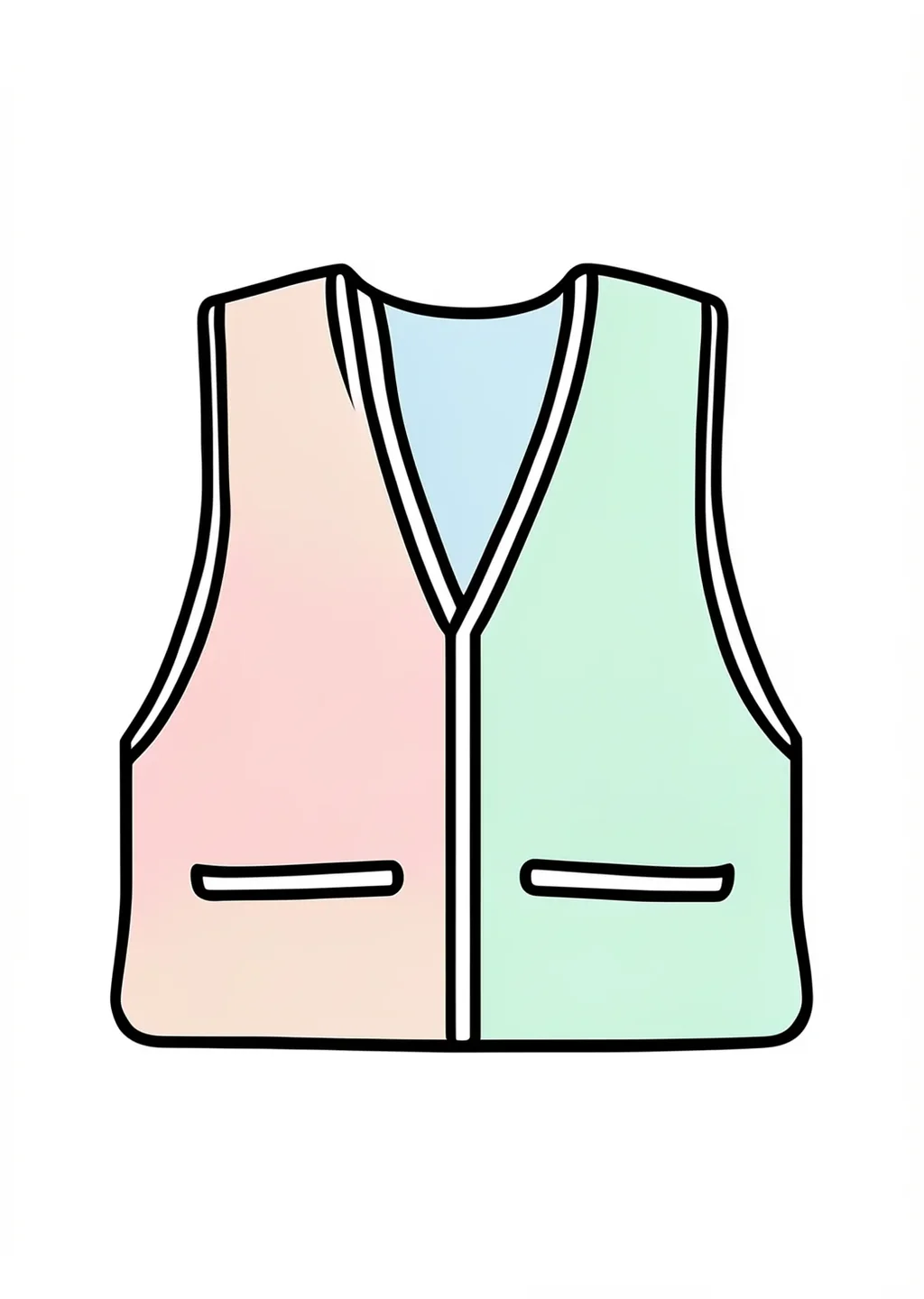 ちゃんちゃんこの塗り絵の見本