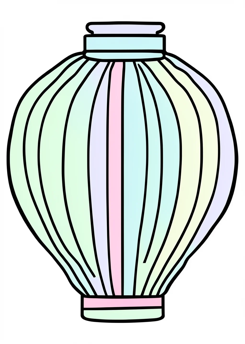 提灯の塗り絵の見本