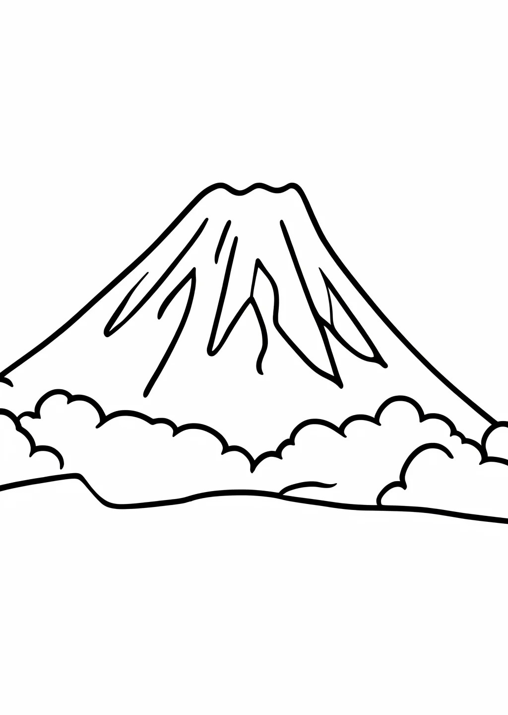 富士山の塗り絵