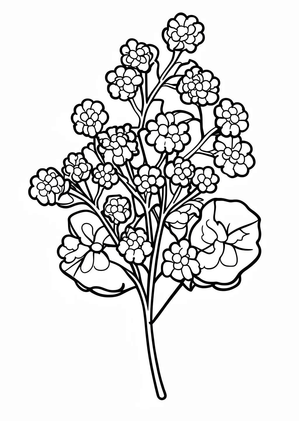 萩の花の塗り絵
