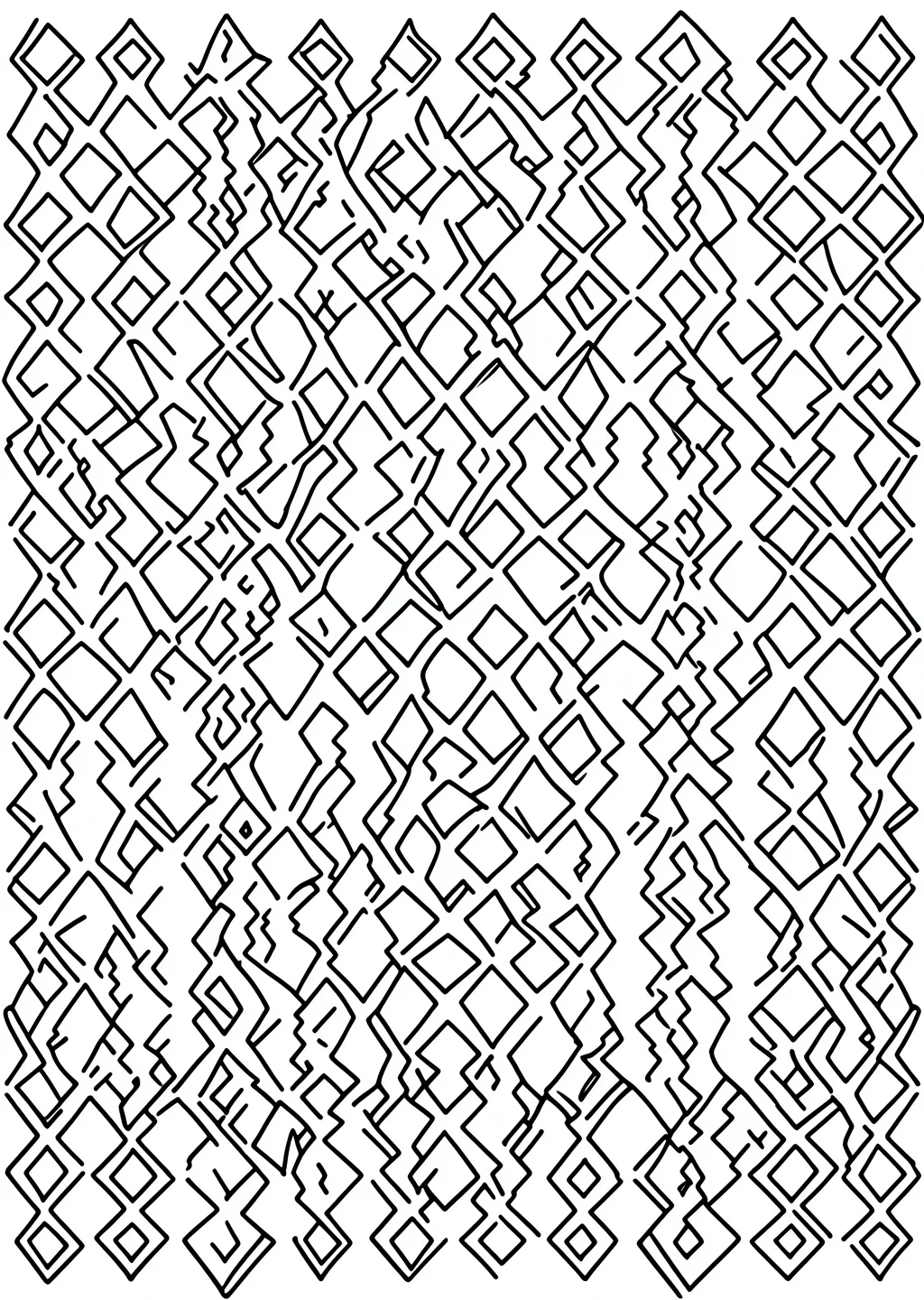 菱文様の塗り絵