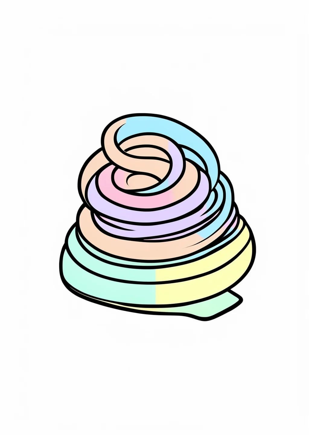 蚊取り線香の塗り絵の見本