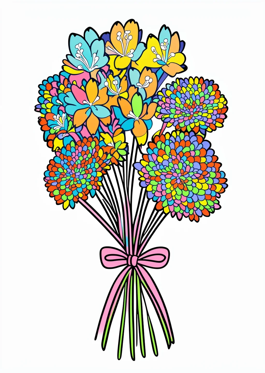 敬老の日の花束(りんどう・小菊)の見本