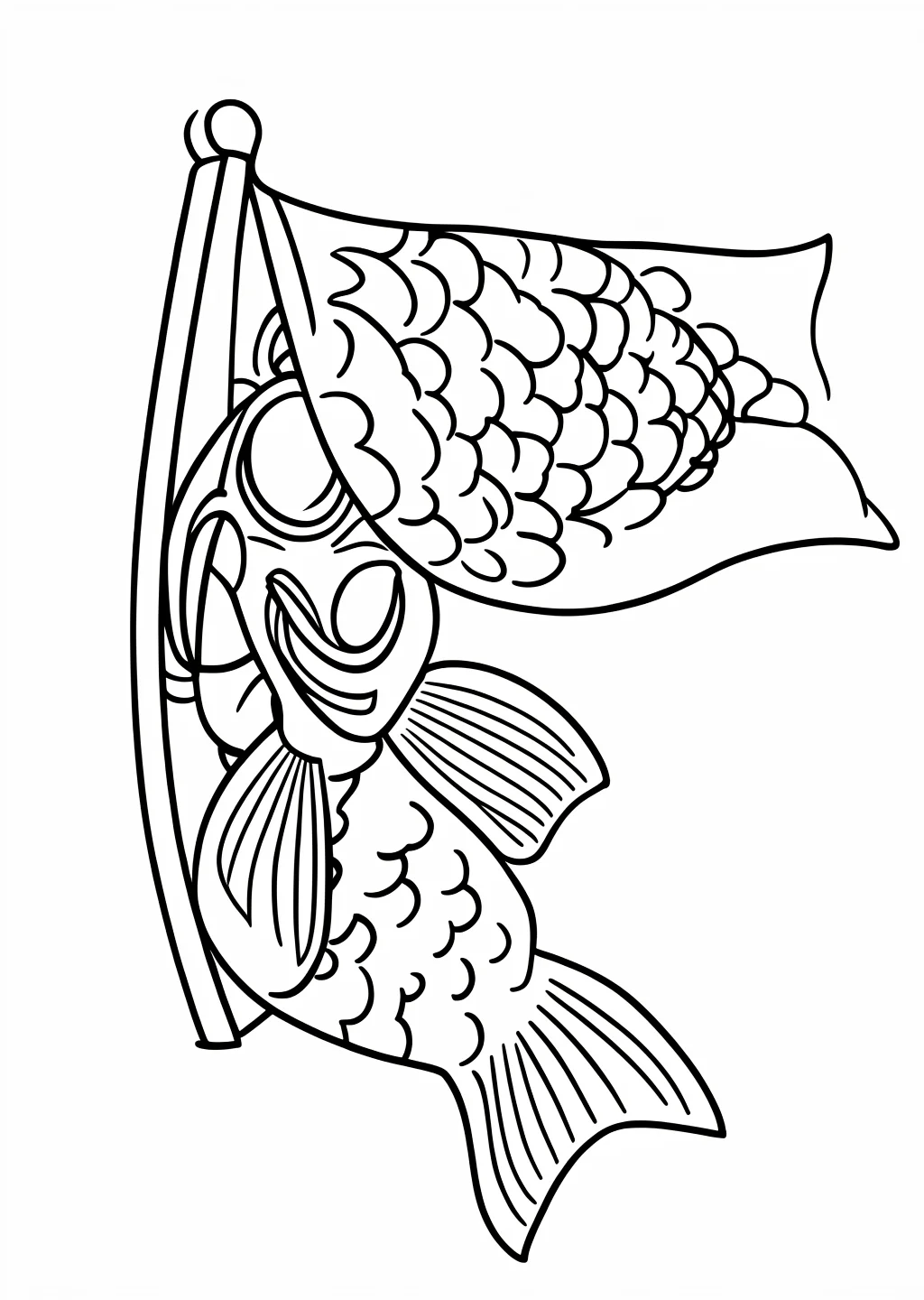 こいのぼりの塗り絵