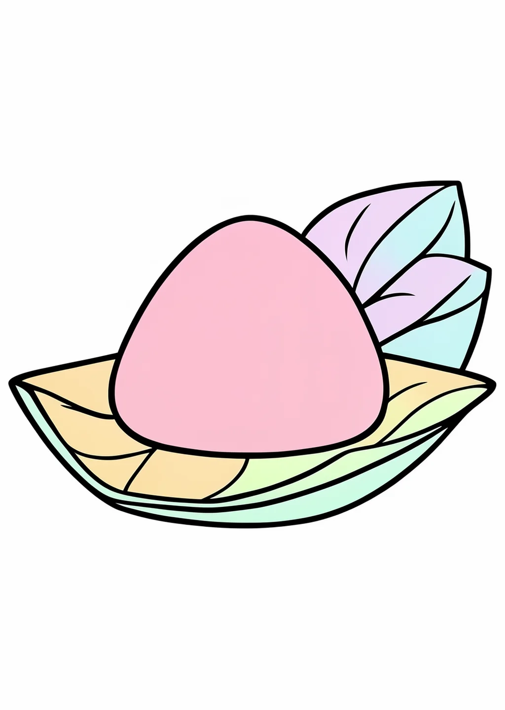 草餅の塗り絵の見本