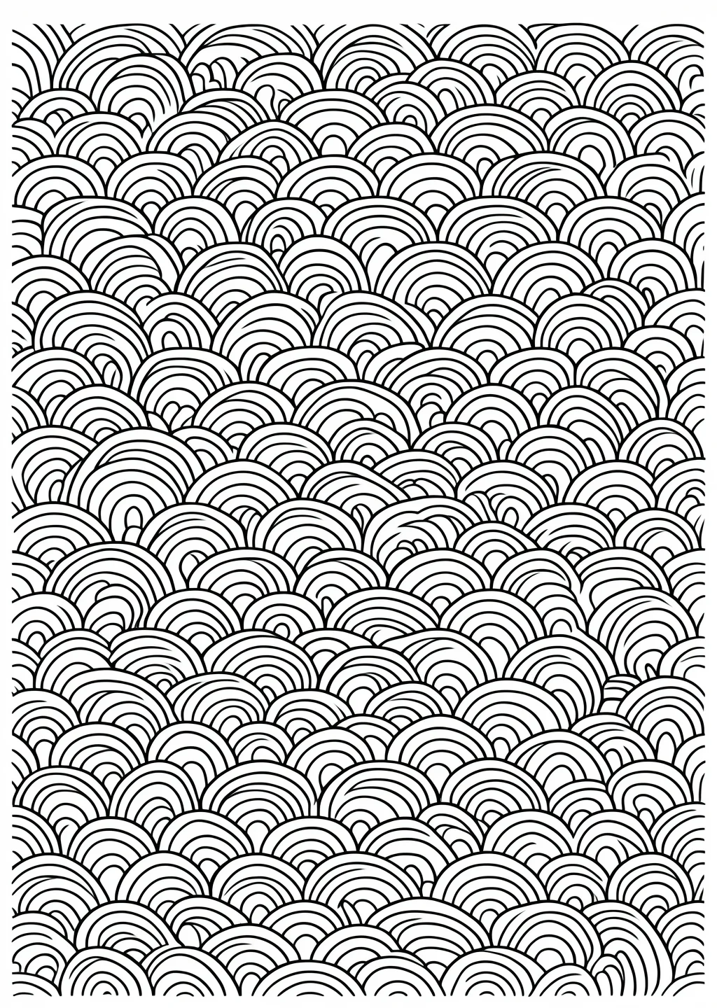 青海波文様の塗り絵