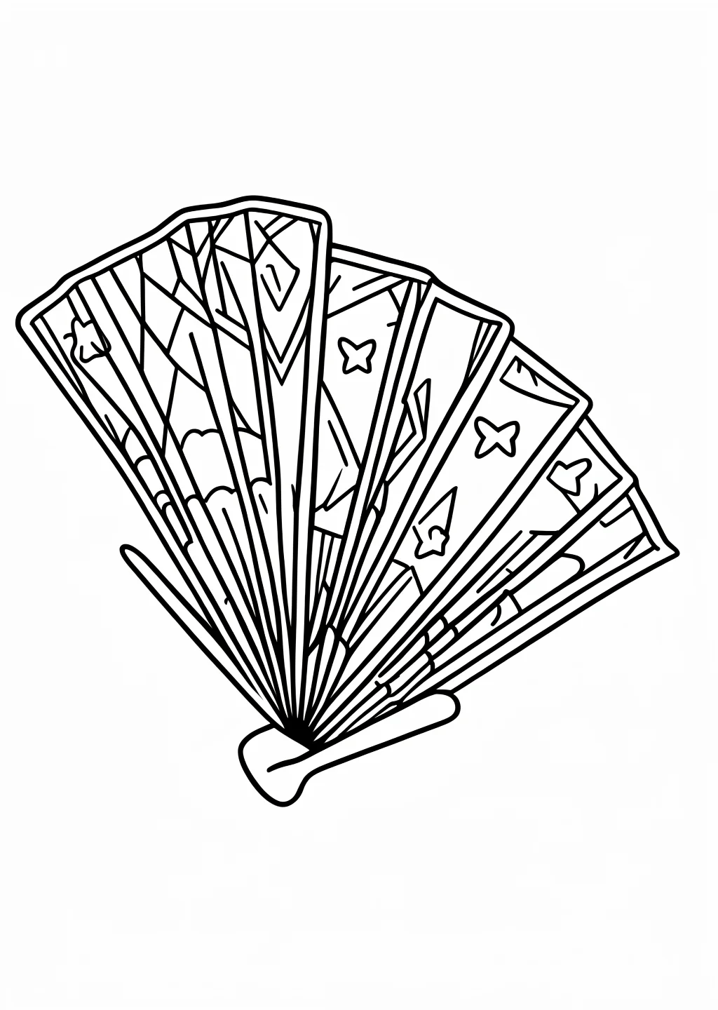 扇子の塗り絵