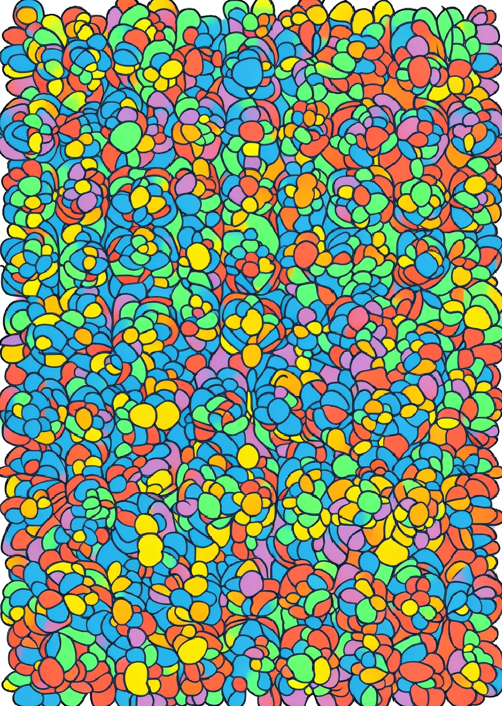 七宝文様の塗り絵の見本