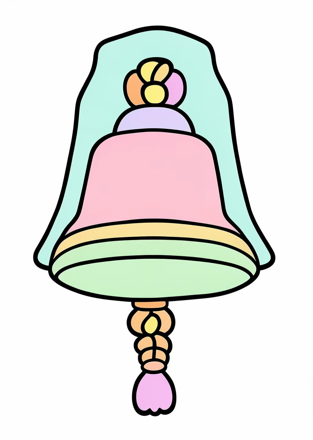 鈴の塗り絵の見本