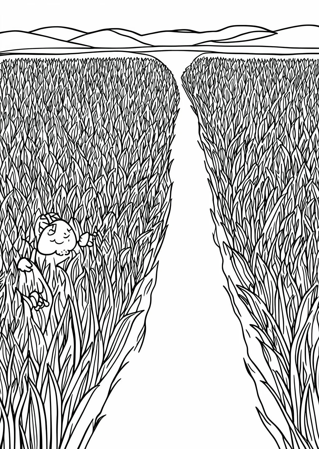 田んぼの塗り絵