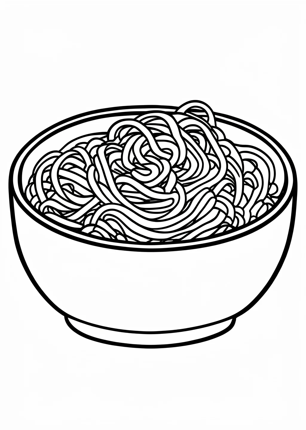 年越しそばの塗り絵