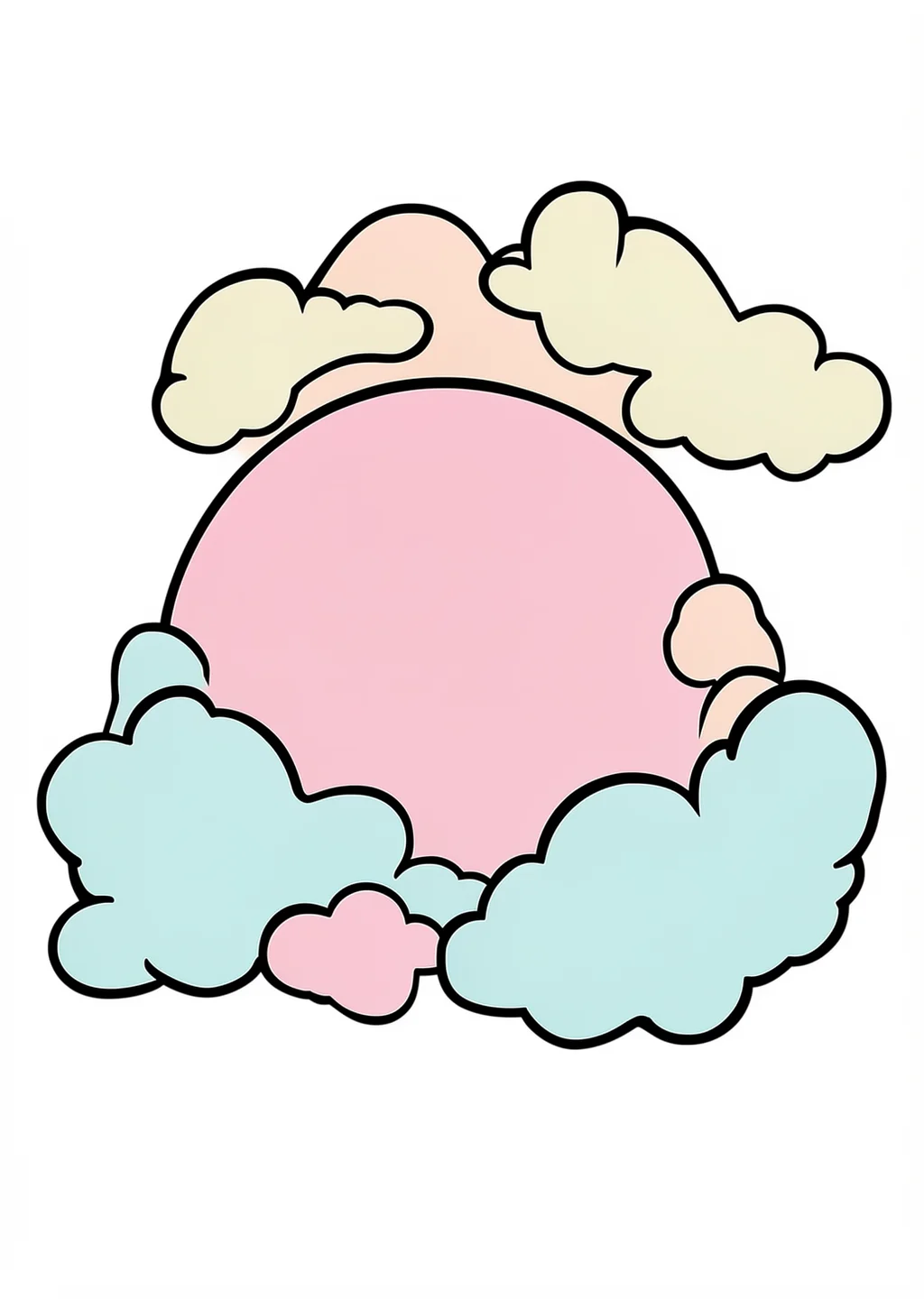 月の塗り絵の見本