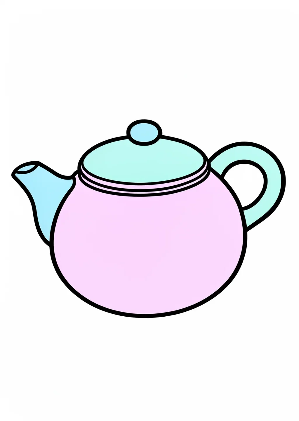 急須の塗り絵の見本