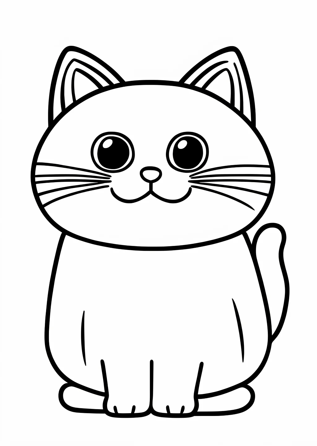 招き猫の塗り絵